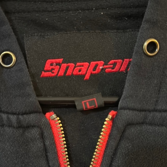 Snap-on 95 years Black Hoodie with Red Accents Men’s size Large - Picture 6 of 11